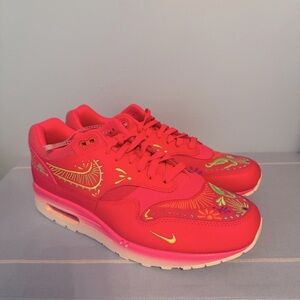 NEW Nike Air Max 1 Premium Dia De Muertos  Sneakers with Embroidered Design